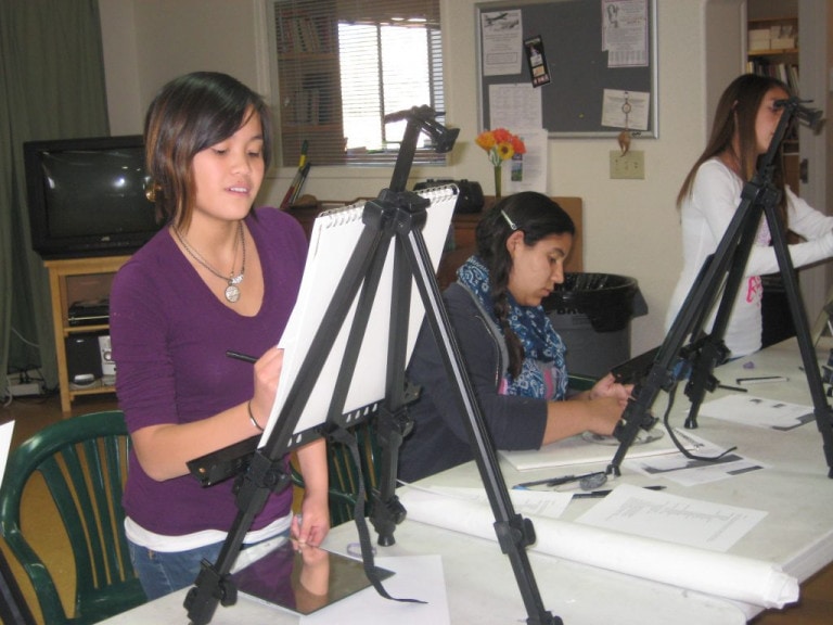 Art Class with easels